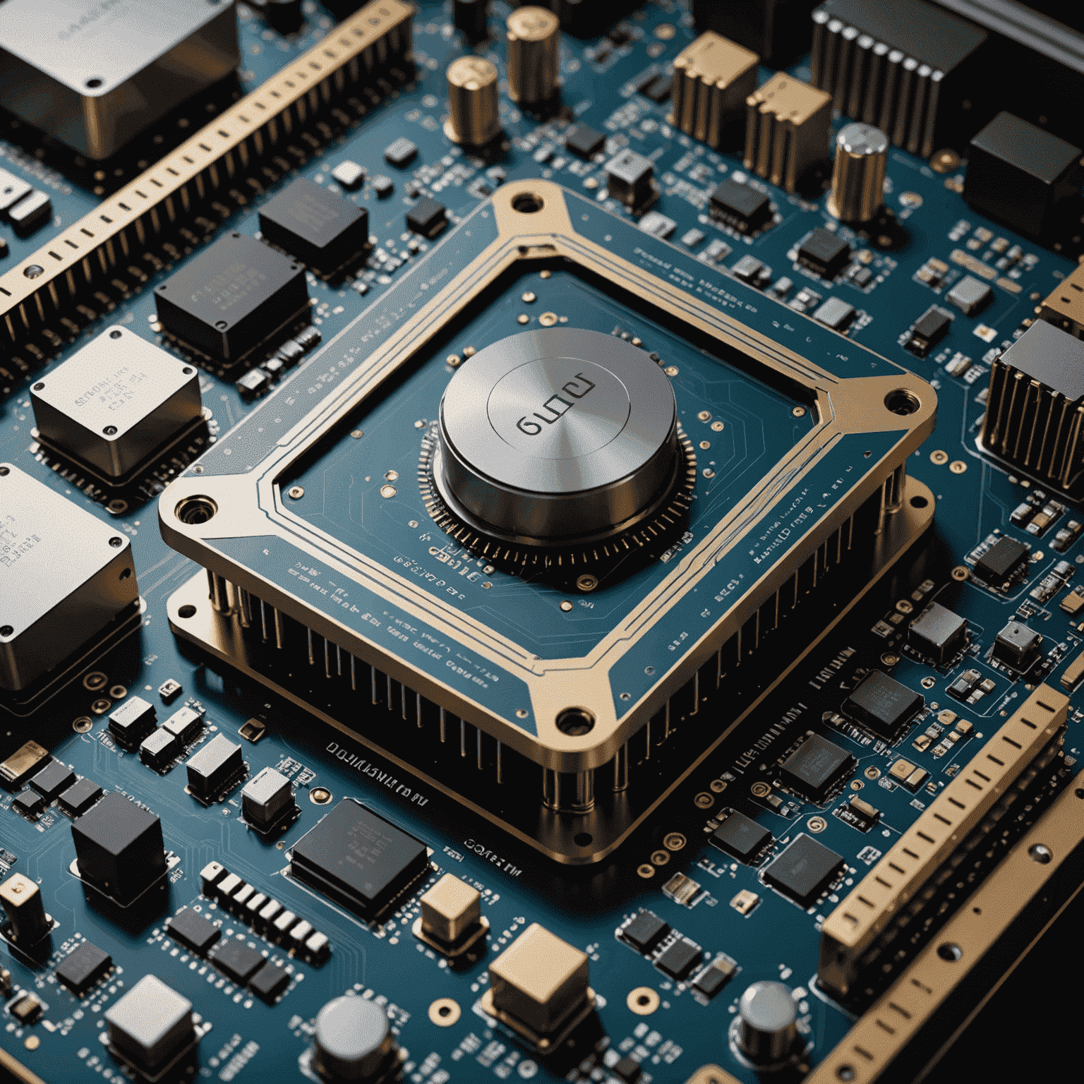 A seamless blend of quantum and classical computer components, showcasing the integration of quantum hardware with existing systems